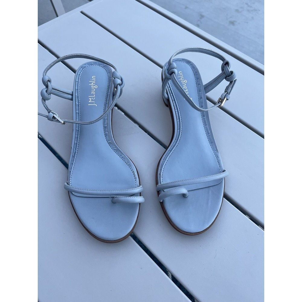 J. McLaughlin Helena Sandal - Size 7.5 - Pale Blue - Picture 3 of 11